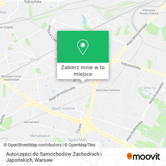 Mapa Autoczęści do Samochodów Zachodnich i Japońskich