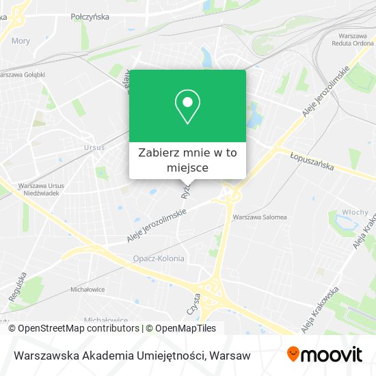 Mapa Warszawska Akademia Umiejętności