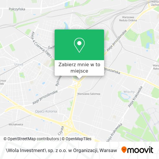 Mapa \Wola Investment\ sp. z o.o. w Organizacji