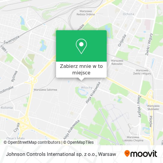 Mapa Johnson Controls International sp. z o.o.