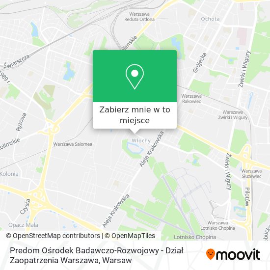 Mapa Predom Ośrodek Badawczo-Rozwojowy - Dział Zaopatrzenia Warszawa