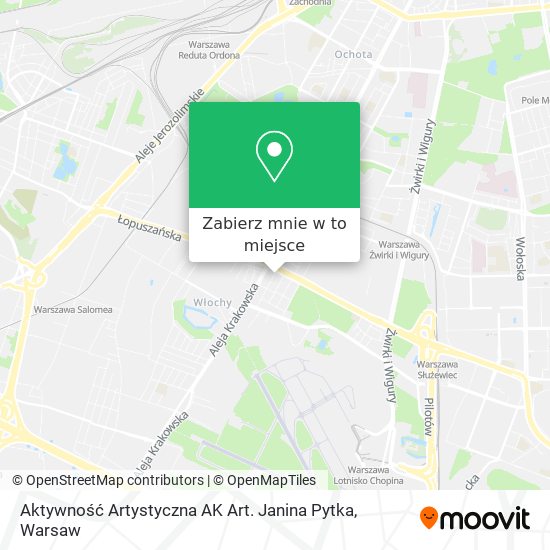 Mapa Aktywność Artystyczna AK Art. Janina Pytka