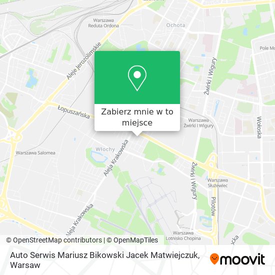 Mapa Auto Serwis Mariusz Bikowski Jacek Matwiejczuk