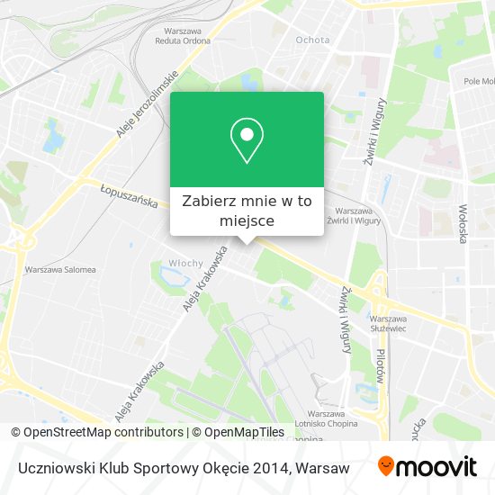 Mapa Uczniowski Klub Sportowy Okęcie 2014