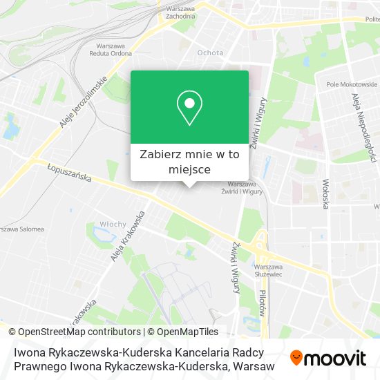 Mapa Iwona Rykaczewska-Kuderska Kancelaria Radcy Prawnego Iwona Rykaczewska-Kuderska