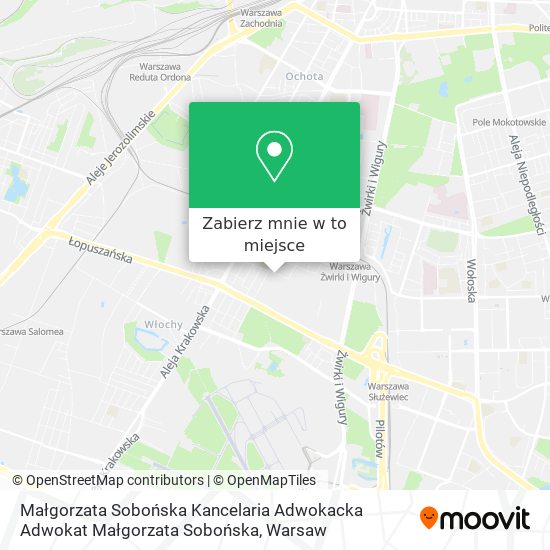 Mapa Małgorzata Sobońska Kancelaria Adwokacka Adwokat Małgorzata Sobońska