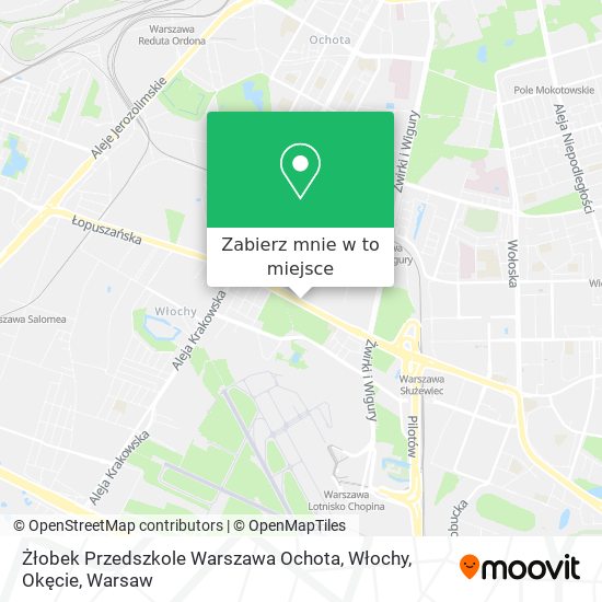 Mapa Żłobek Przedszkole Warszawa Ochota, Włochy, Okęcie