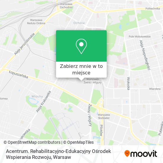 Mapa Acentrum. Rehabilitacyjno-Edukacyjny Ośrodek Wspierania Rozwoju