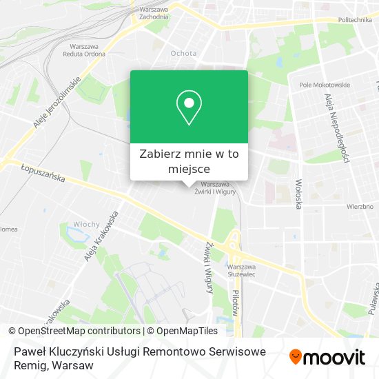 Mapa Paweł Kluczyński Usługi Remontowo Serwisowe Remig