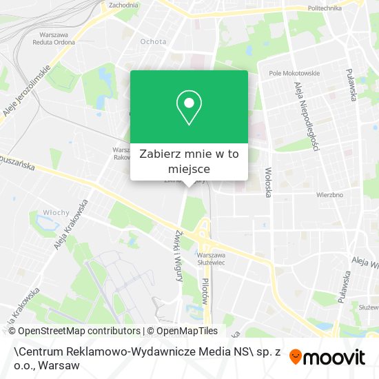 Mapa \Centrum Reklamowo-Wydawnicze Media NS\ sp. z o.o.