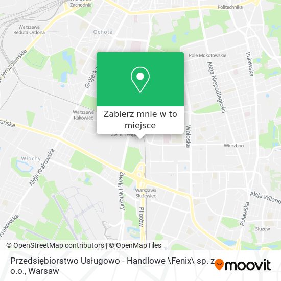 Mapa Przedsiębiorstwo Usługowo - Handlowe \Fenix\ sp. z o.o.