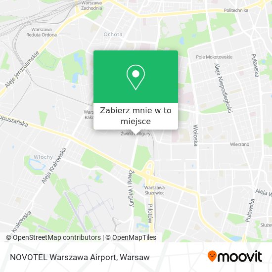 Mapa NOVOTEL Warszawa Airport