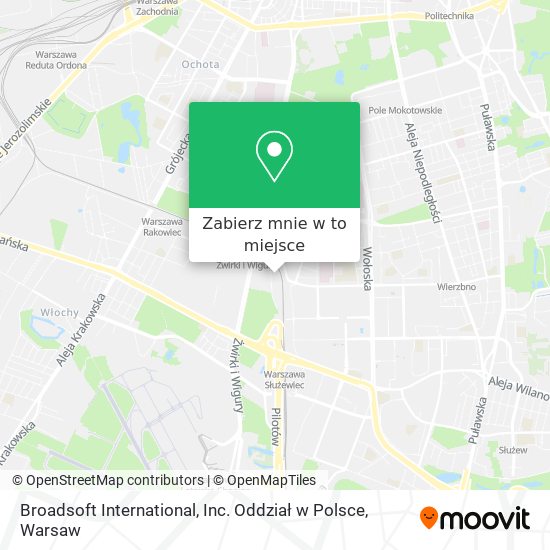 Mapa Broadsoft International, Inc. Oddział w Polsce