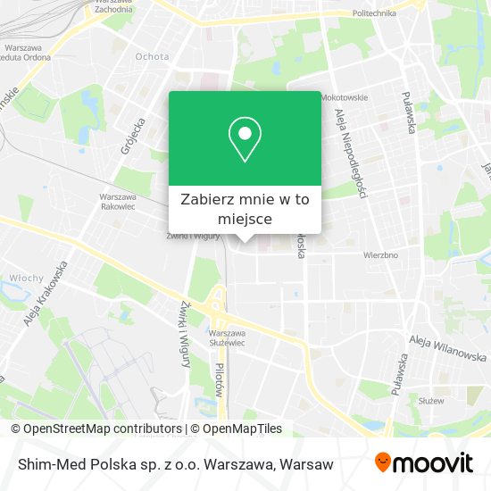 Mapa Shim-Med Polska sp. z o.o. Warszawa