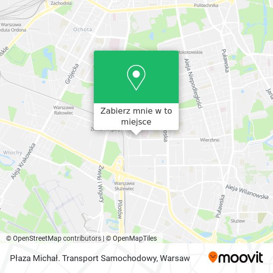 Mapa Płaza Michał. Transport Samochodowy