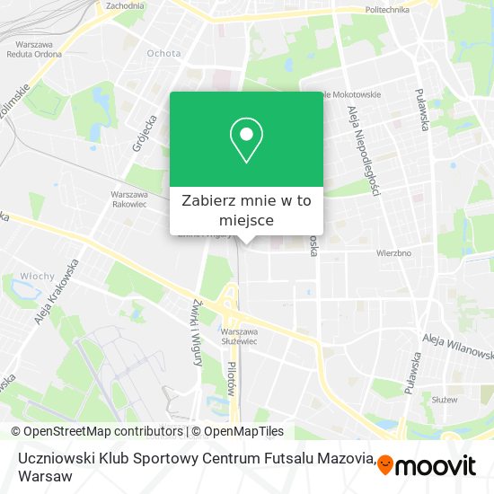 Mapa Uczniowski Klub Sportowy Centrum Futsalu Mazovia