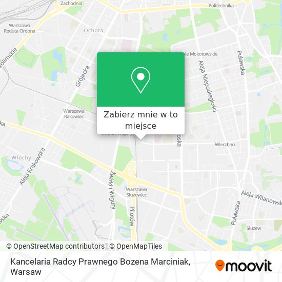 Mapa Kancelaria Radcy Prawnego Bozena Marciniak