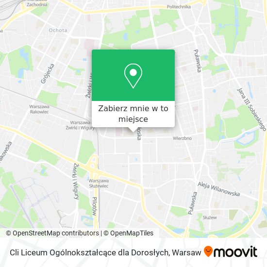 Mapa Cli Liceum Ogólnokształcące dla Dorosłych