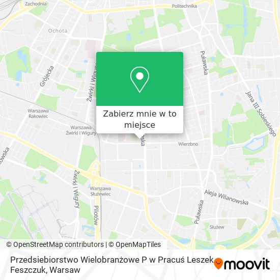 Mapa Przedsiebiorstwo Wielobranżowe P w Pracuś Leszek Feszczuk