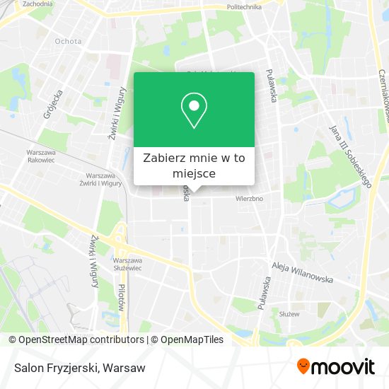 Mapa Salon Fryzjerski