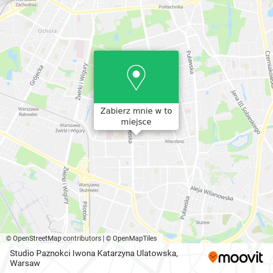 Mapa Studio Paznokci Iwona Katarzyna Ulatowska