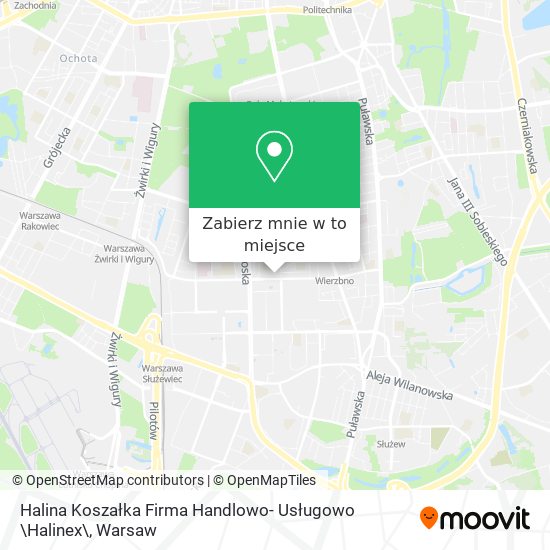 Mapa Halina Koszałka Firma Handlowo- Usługowo \Halinex\