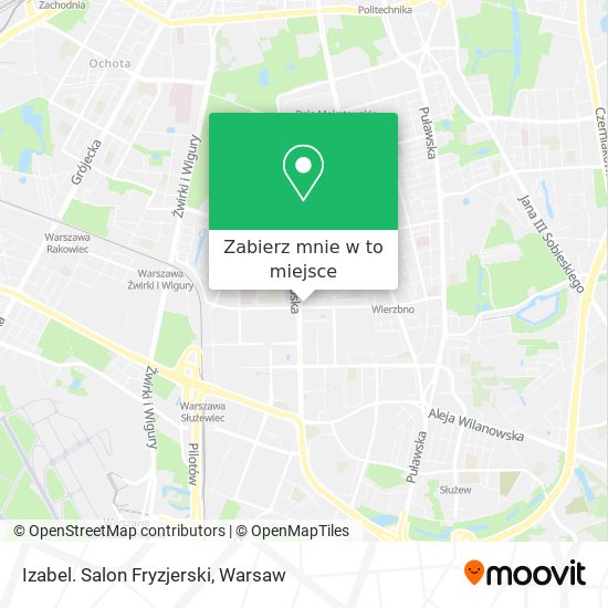 Mapa Izabel. Salon Fryzjerski