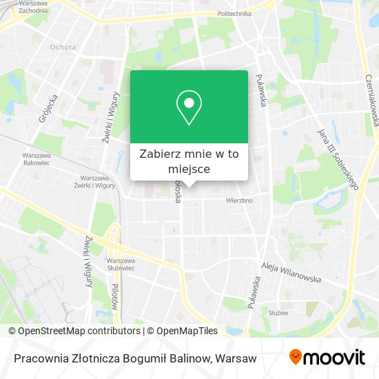 Mapa Pracownia Złotnicza Bogumił Balinow