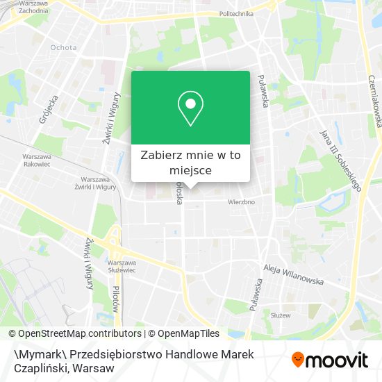 Mapa \Mymark\ Przedsiębiorstwo Handlowe Marek Czapliński