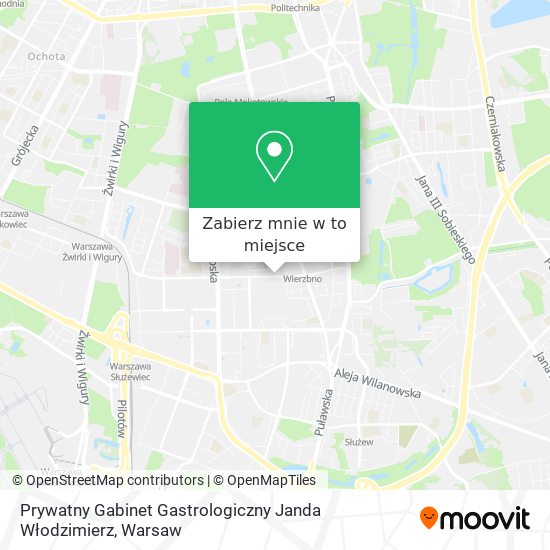 Mapa Prywatny Gabinet Gastrologiczny Janda Włodzimierz