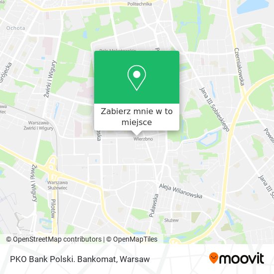 Mapa PKO Bank Polski. Bankomat