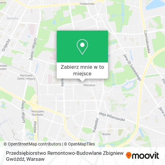 Mapa Przedsiębiorstwo Remontowo-Budowlane Zbigniew Gwóźdź