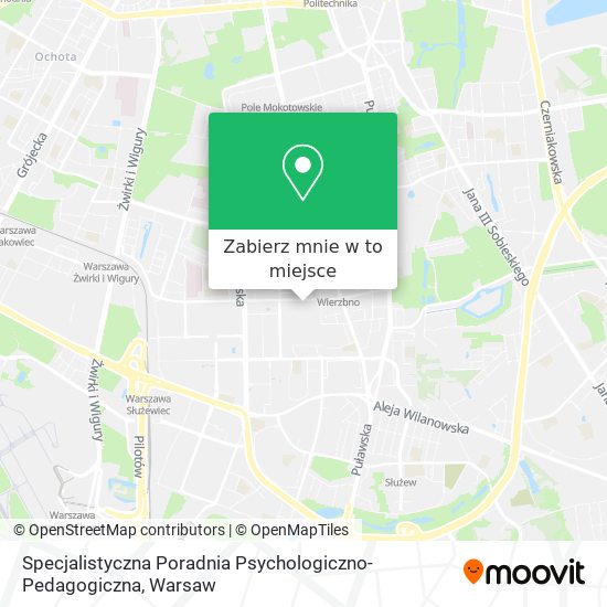 Mapa Specjalistyczna Poradnia Psychologiczno-Pedagogiczna