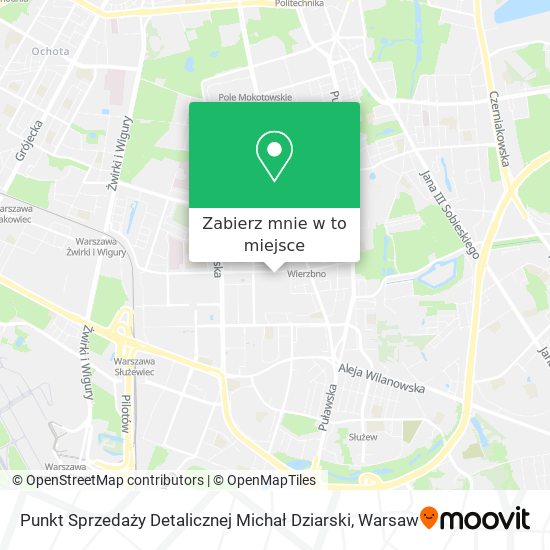 Mapa Punkt Sprzedaży Detalicznej Michał Dziarski