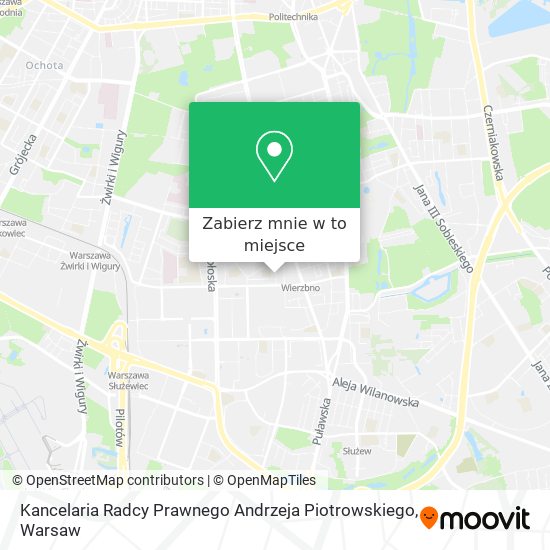 Mapa Kancelaria Radcy Prawnego Andrzeja Piotrowskiego