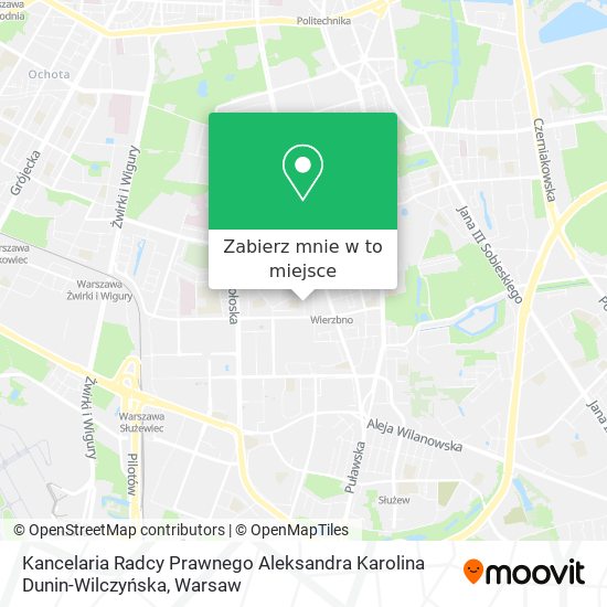 Mapa Kancelaria Radcy Prawnego Aleksandra Karolina Dunin-Wilczyńska