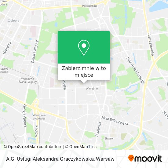 Mapa A.G. Usługi Aleksandra Graczykowska