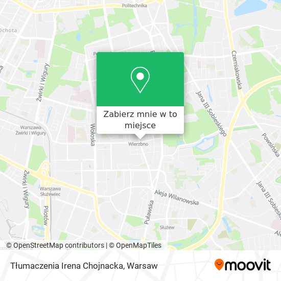 Mapa Tłumaczenia Irena Chojnacka