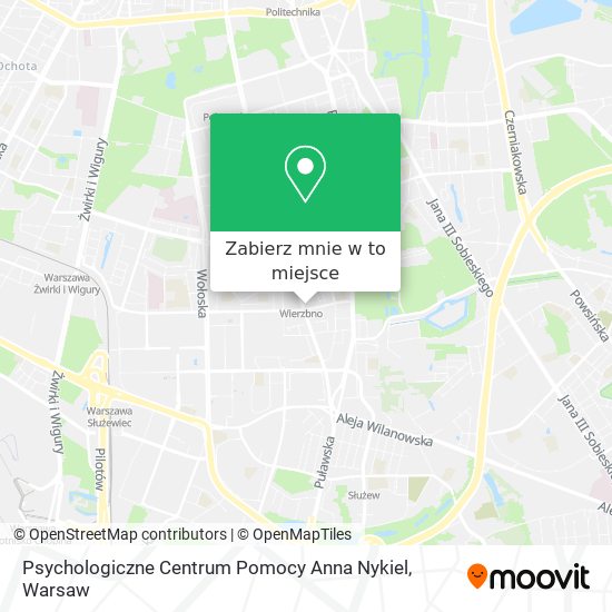 Mapa Psychologiczne Centrum Pomocy Anna Nykiel