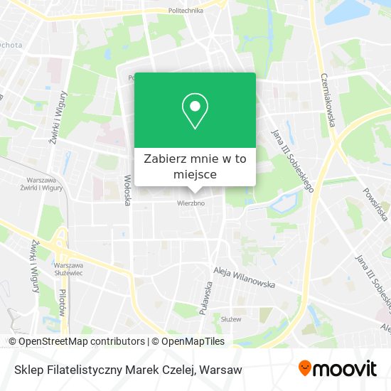 Mapa Sklep Filatelistyczny Marek Czelej