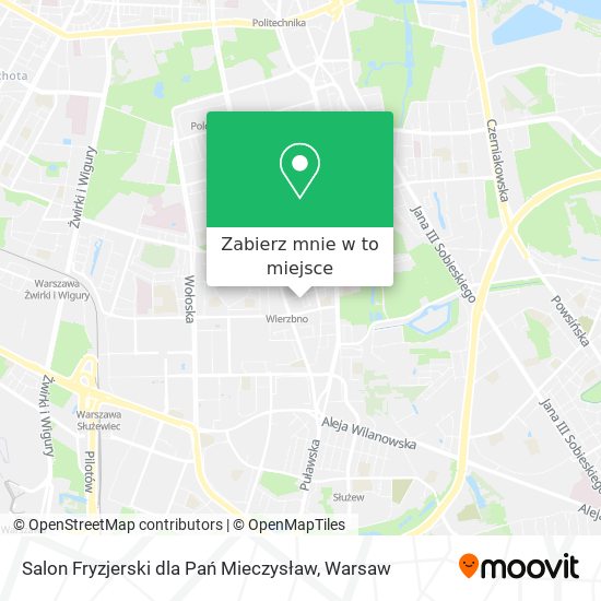 Mapa Salon Fryzjerski dla Pań Mieczysław