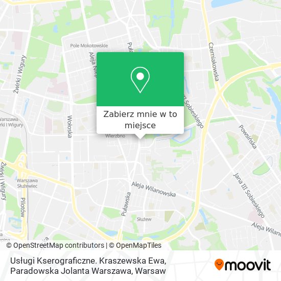 Mapa Usługi Kserograficzne. Kraszewska Ewa, Paradowska Jolanta Warszawa