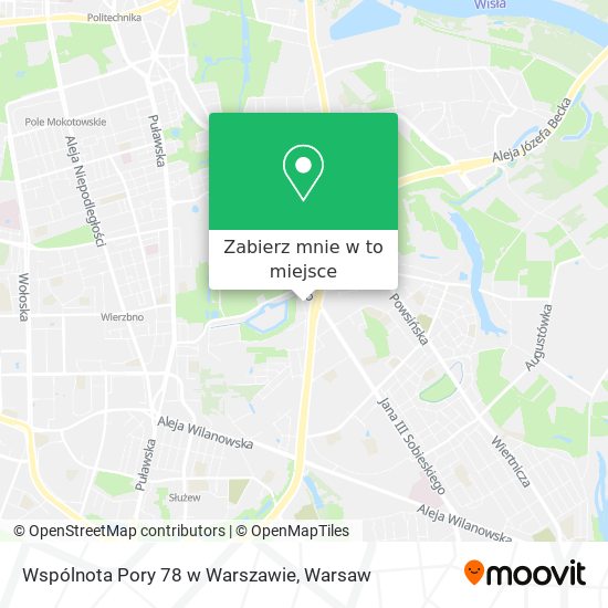 Mapa Wspólnota Pory 78 w Warszawie