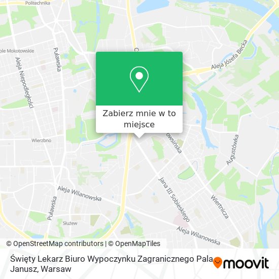 Mapa Święty Lekarz Biuro Wypoczynku Zagranicznego Pala Janusz