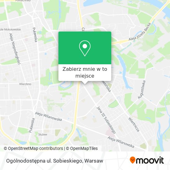 Mapa Ogólnodostępna ul. Sobieskiego