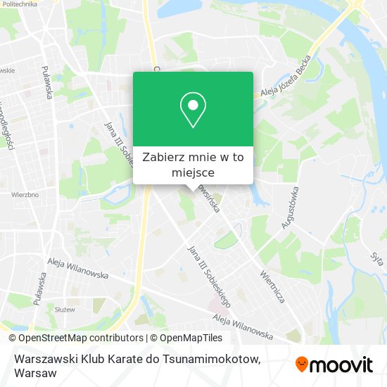 Mapa Warszawski Klub Karate do Tsunamimokotow