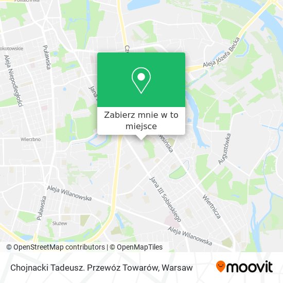 Mapa Chojnacki Tadeusz. Przewóz Towarów