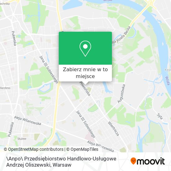 Mapa \Anpo\ Przedsiębiorstwo Handlowo-Usługowe Andrzej Oliszewski