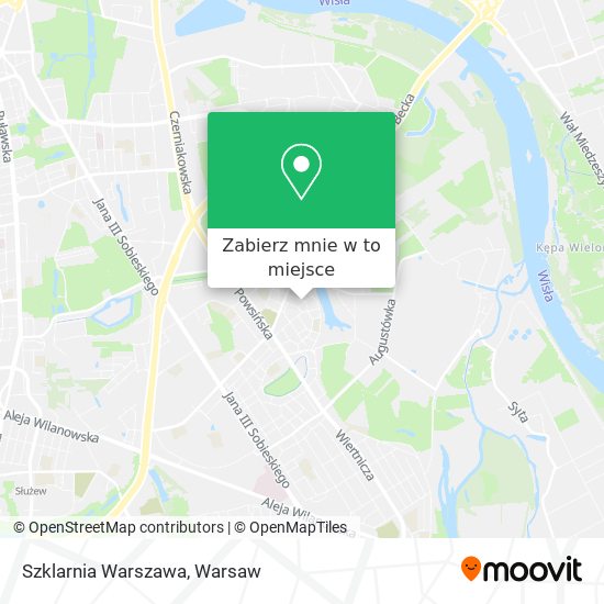 Mapa Szklarnia Warszawa