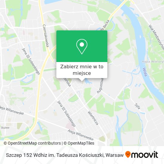 Mapa Szczep 152 Wdhiz im. Tadeusza Kościuszki